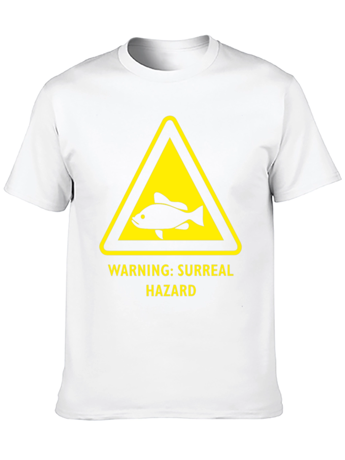 Surreal Hazard Fish T-Shirt - Warning Sign Graphic Tee