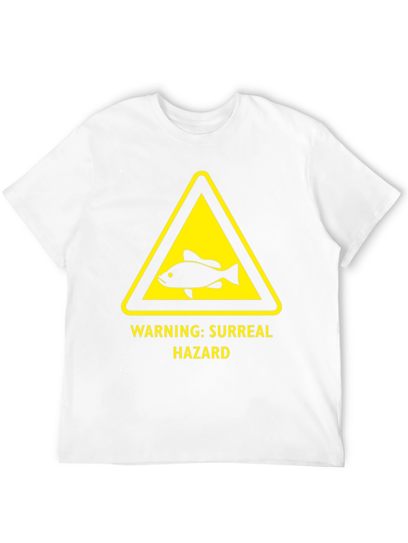 Surreal Hazard Fish T-Shirt - Warning Sign Graphic Tee