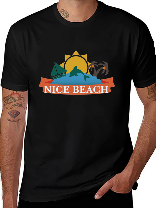 Nice Beach Graphic T-Shirt - Summer Vacation Tee