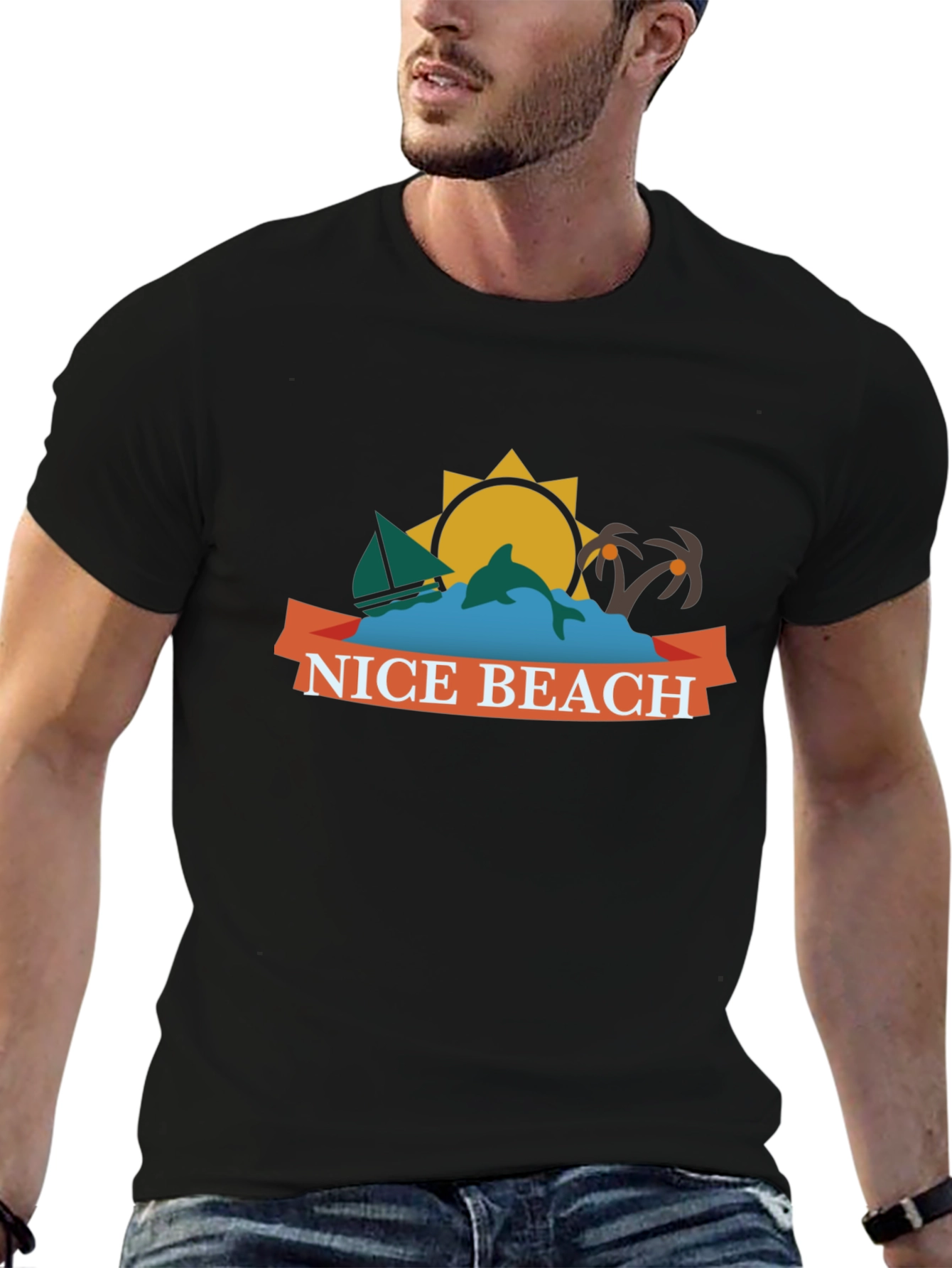 Nice Beach Graphic T-Shirt - Summer Vacation Tee
