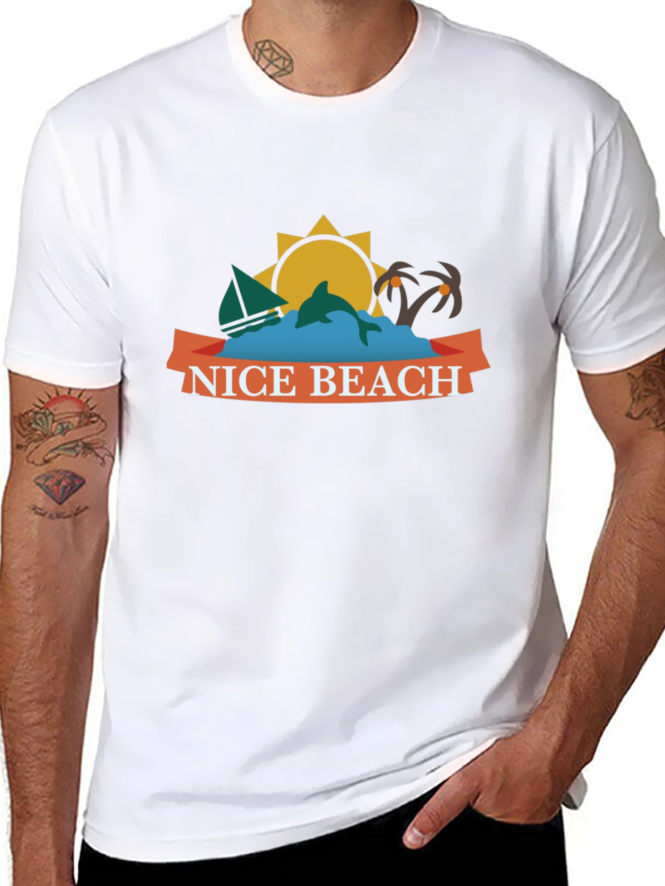 Nice Beach Graphic T-Shirt - Summer Vacation Tee