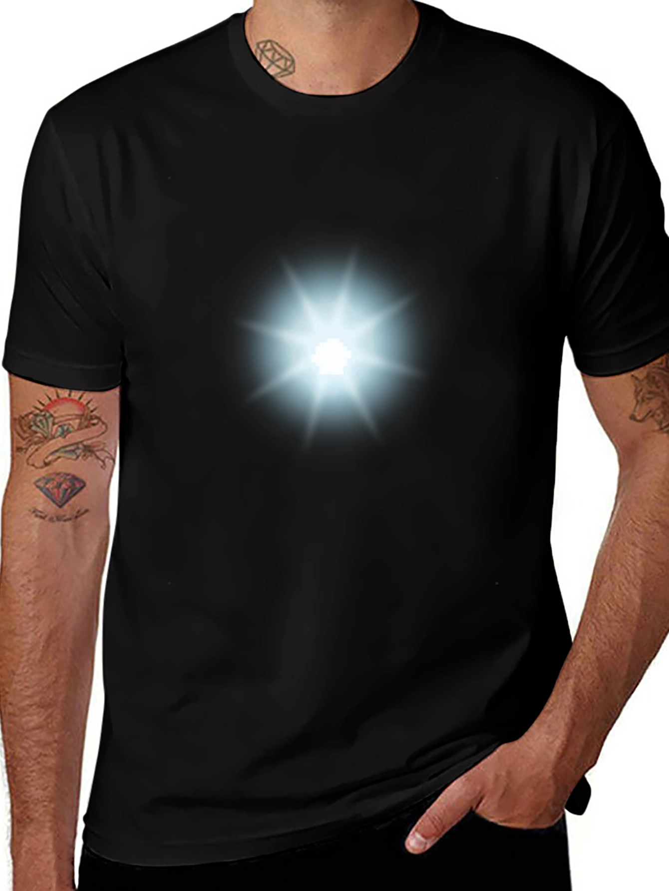Arc Reactor Graphic Black T-Shirt