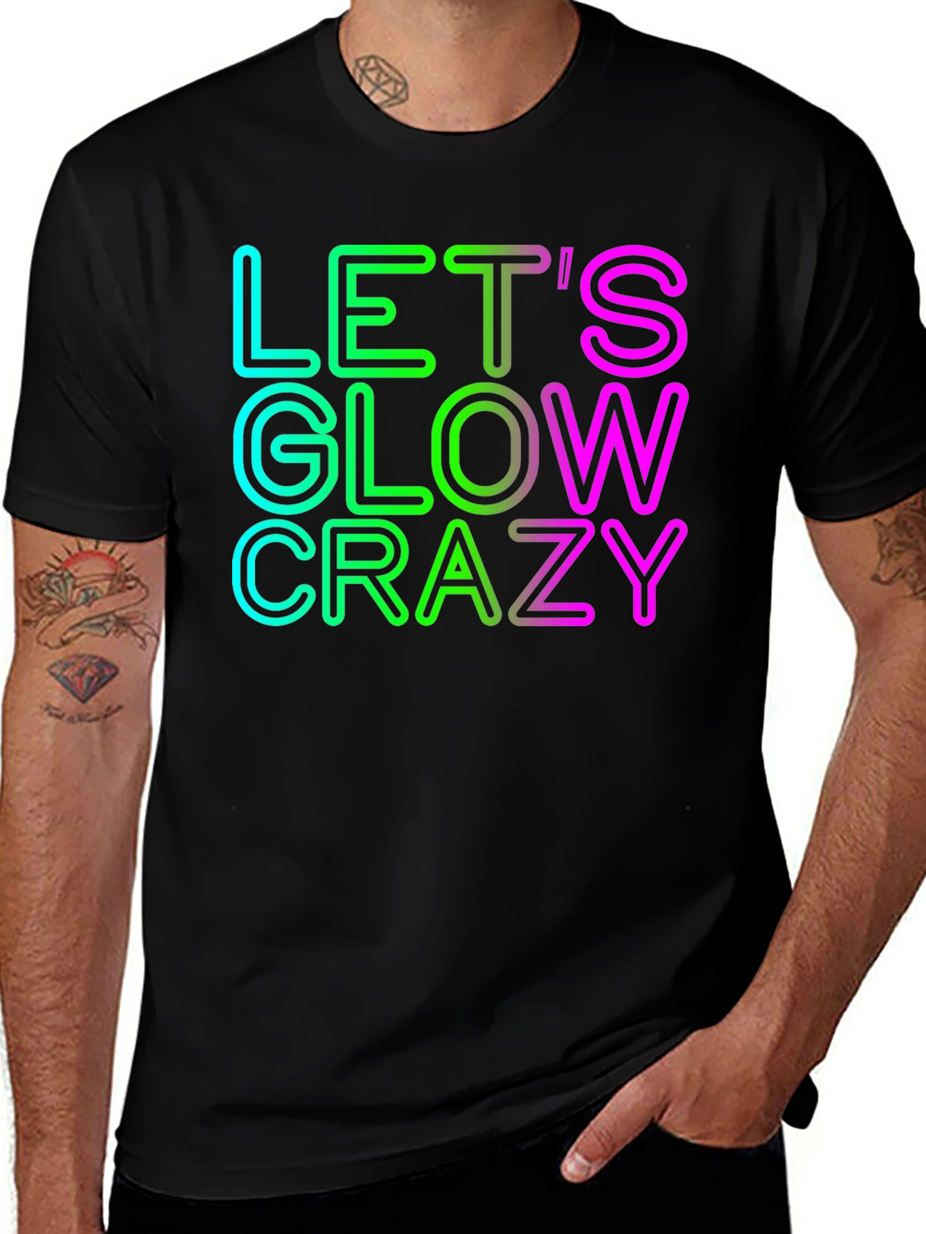 Lets Glow Crazy Graphic Tee