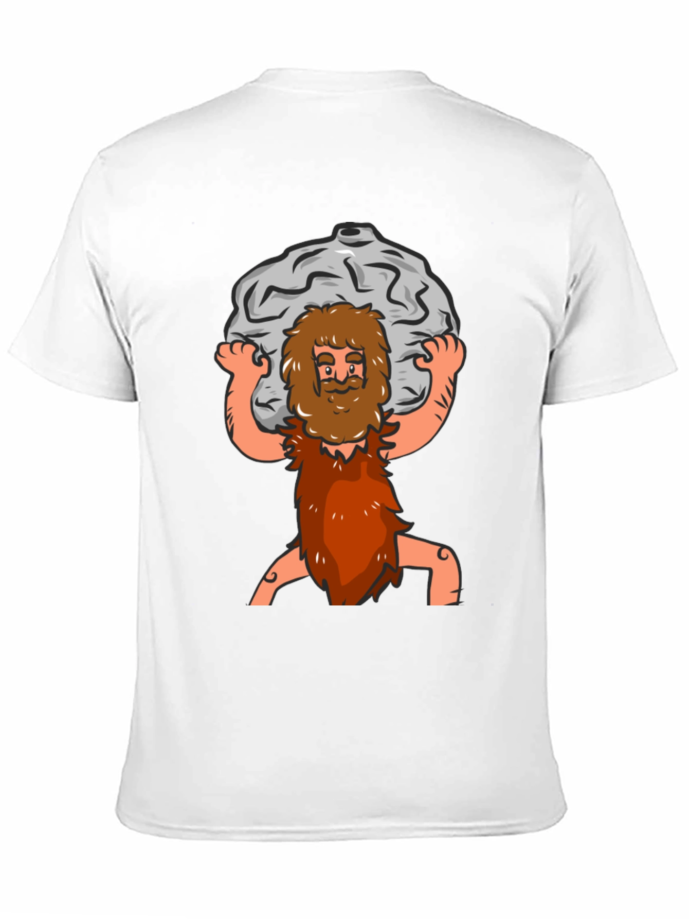 Atlas Caveman Cartoon Graphic T-Shirt