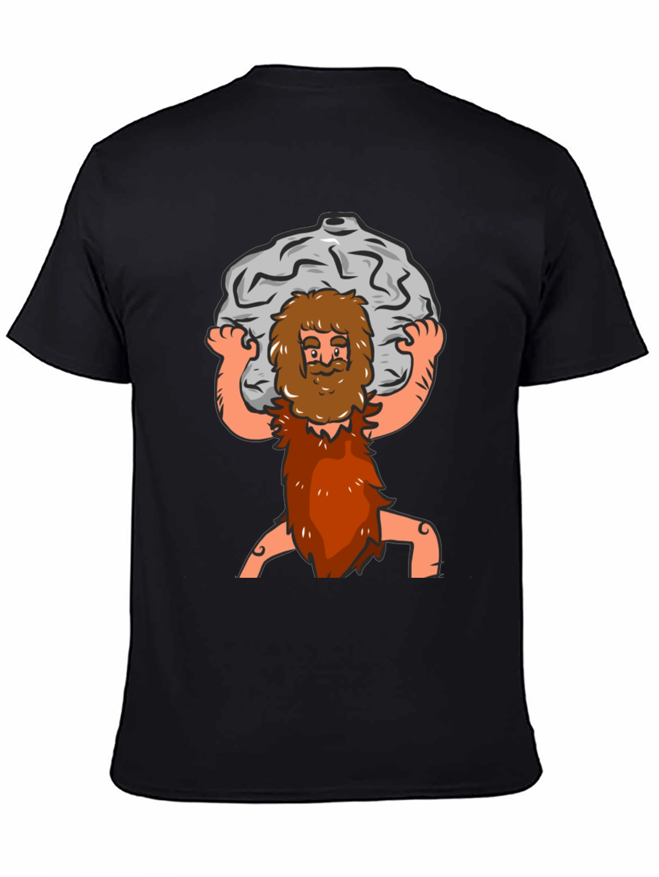 Atlas Caveman Cartoon Graphic T-Shirt