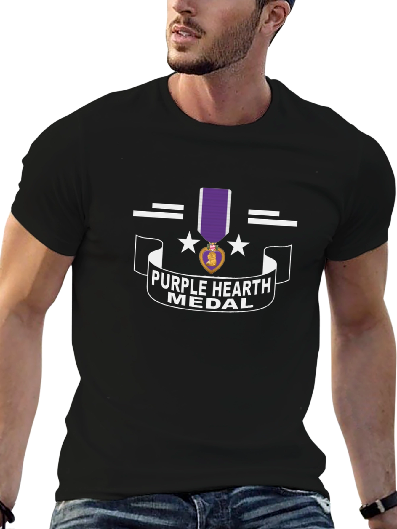 Purple Heart Medal Graphic T-Shirt