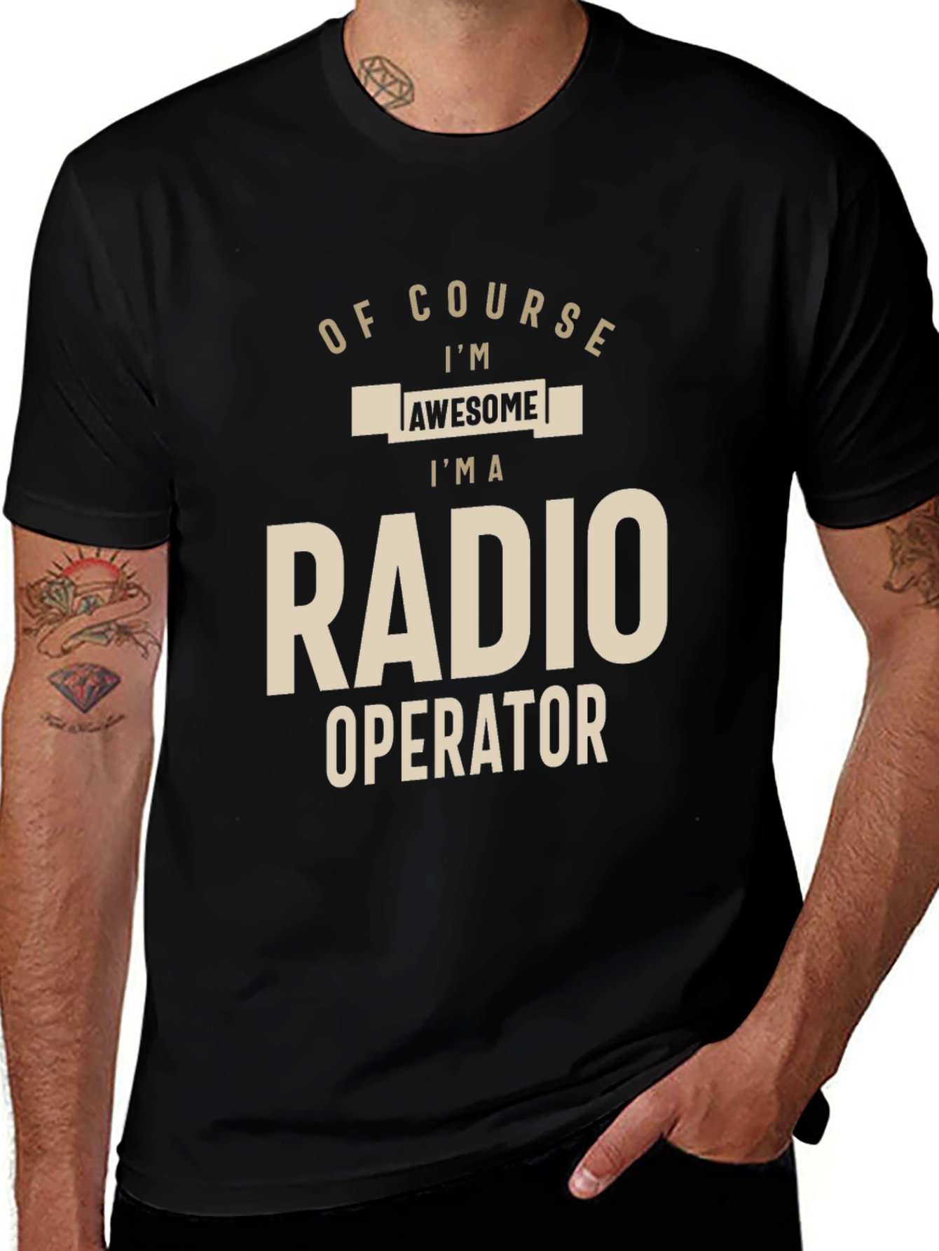 Awesome Radio Operator T-Shirt - Black