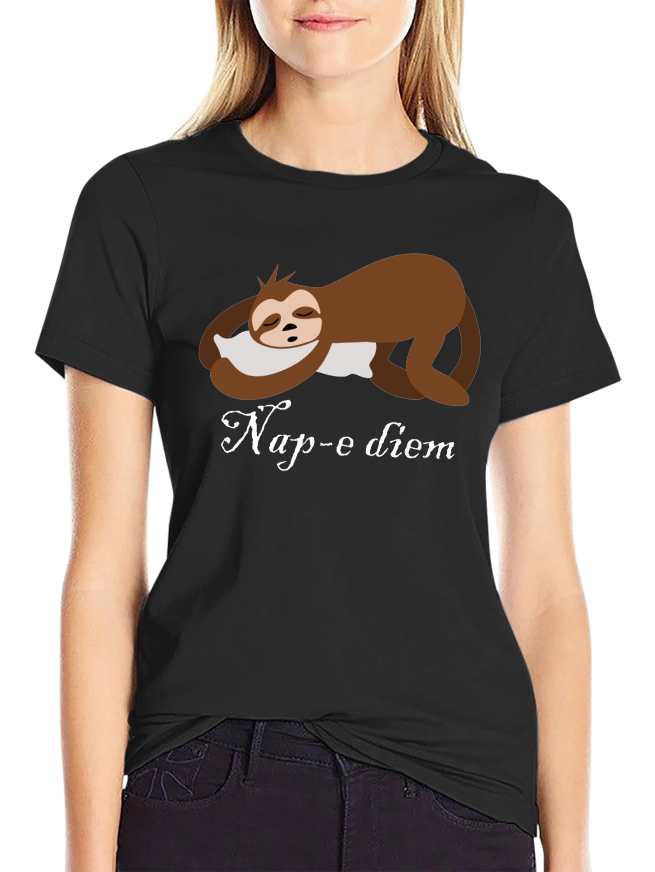 Nap-e Diem Sloth T-Shirt - Funny Sleepy Design