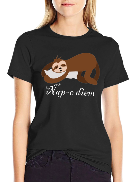 Nap-e Diem Sloth T-Shirt - Funny Sleepy Design