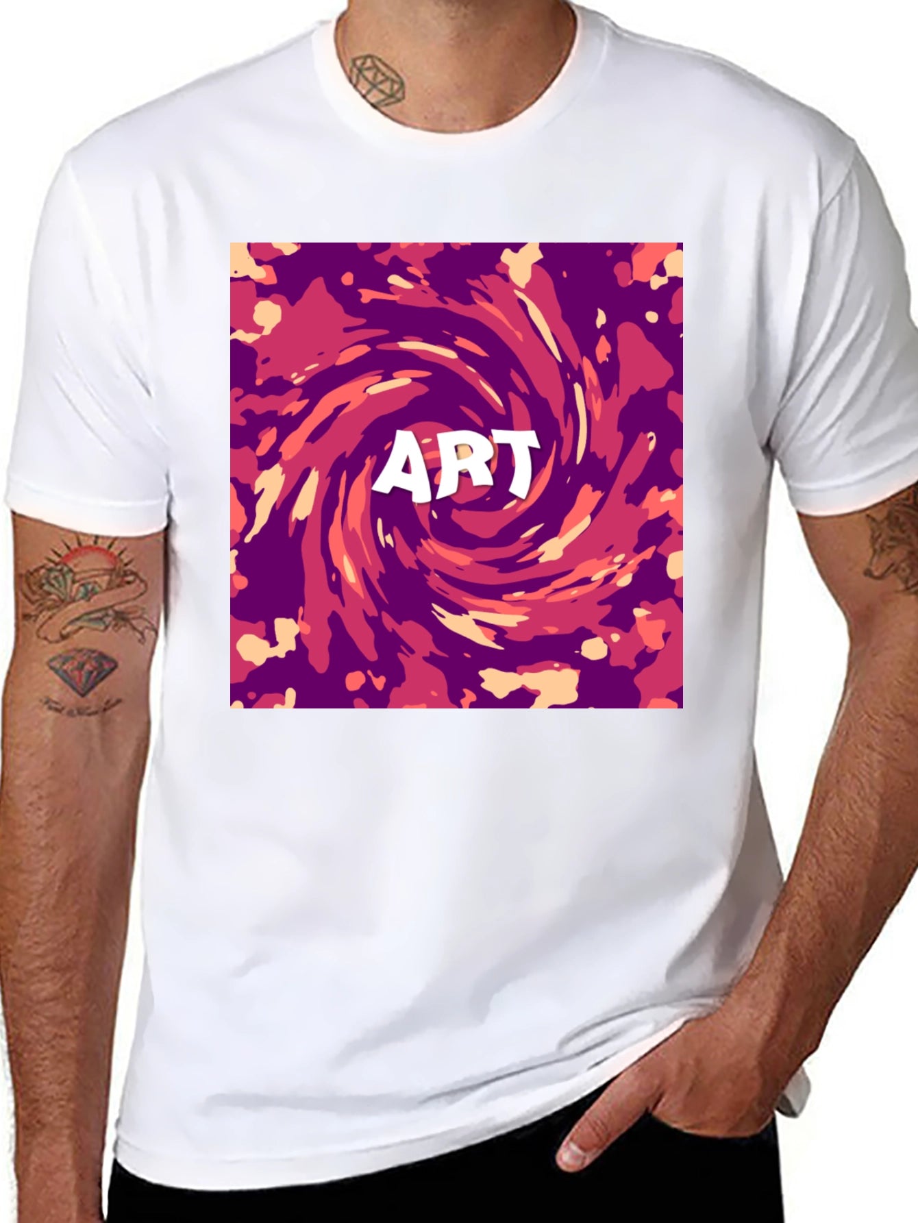 Abstract Art Swirl Graphic Print T-Shirt
