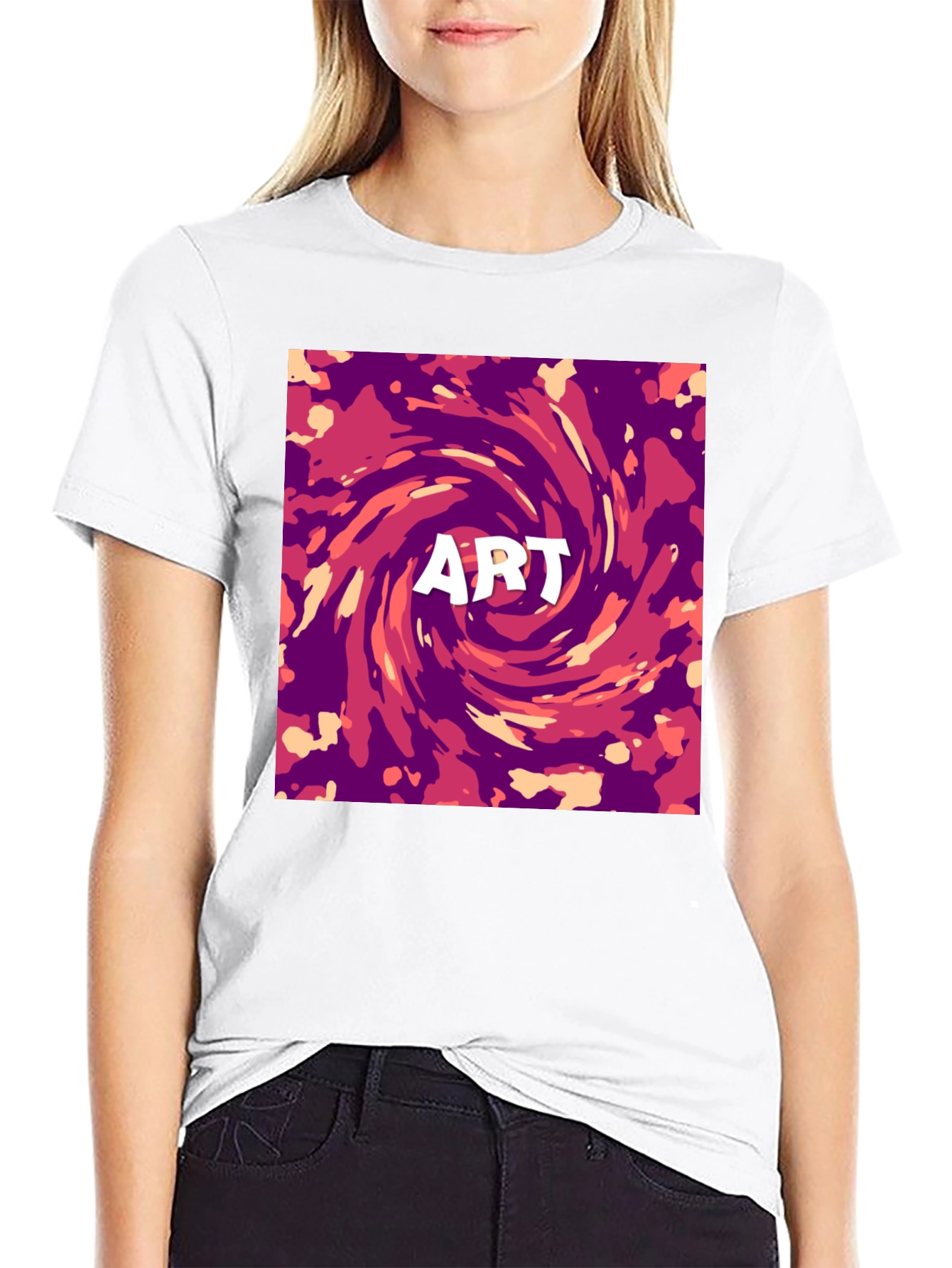 Abstract Art Swirl Graphic Print T-Shirt