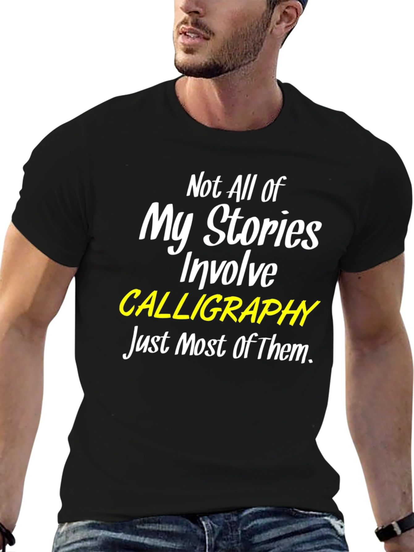 Calligraphy Stories T-Shirt - Humorous Design