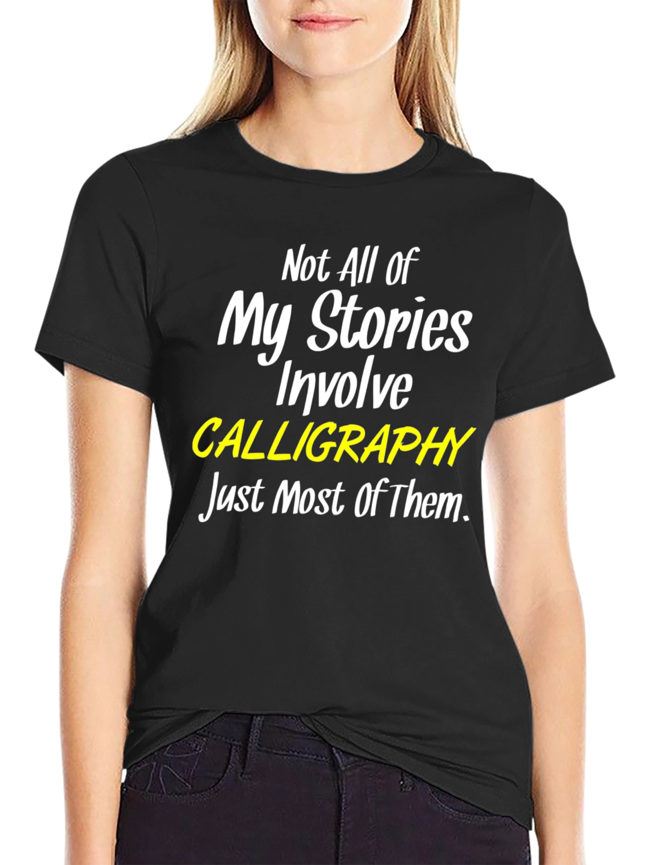 Calligraphy Stories T-Shirt - Humorous Design