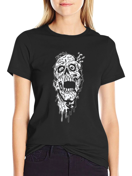 Zombie Graphic T-Shirt - Black Cotton Tee