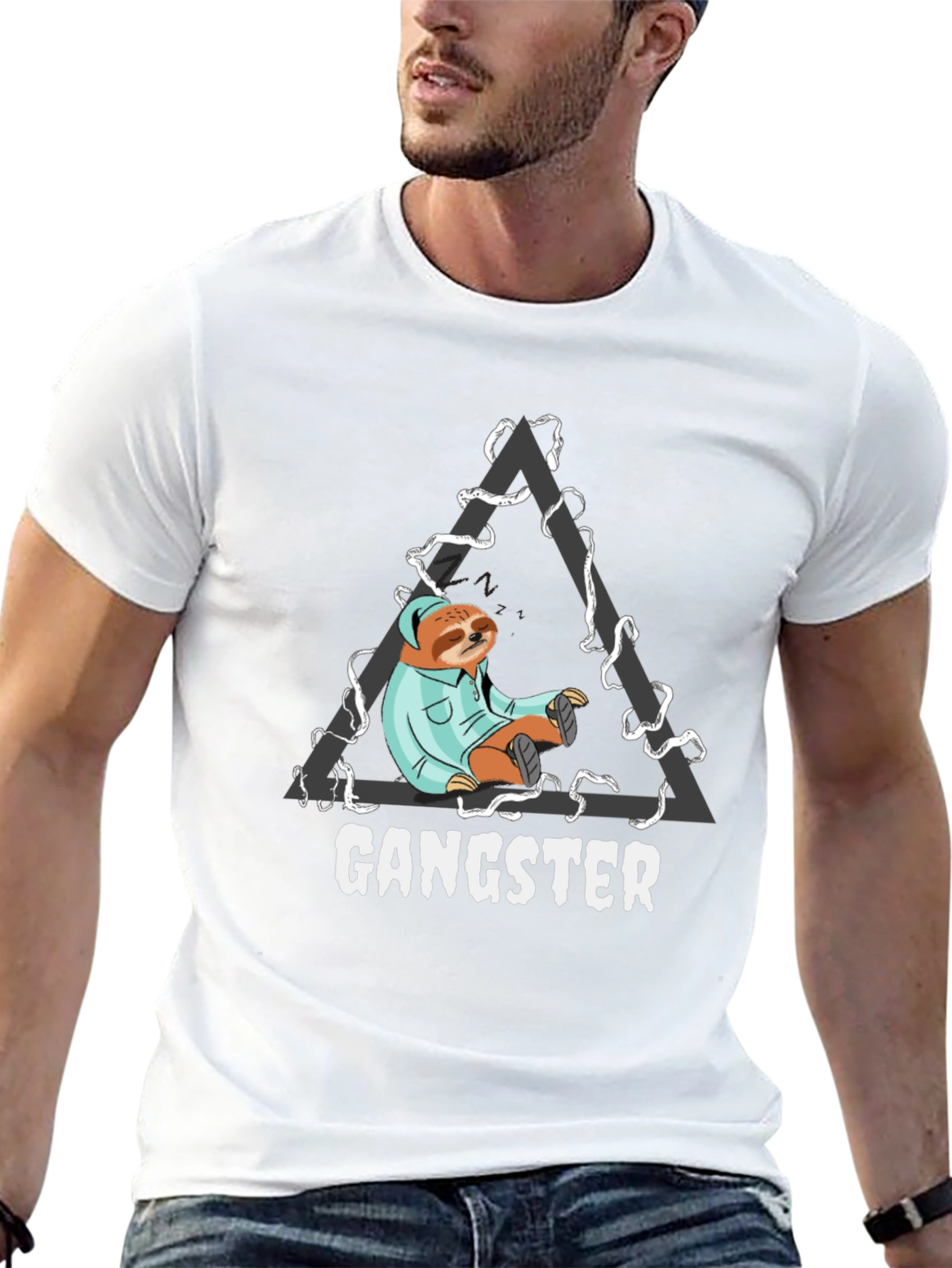 Gangster Sloth T-Shirt - Cool Graphic Tee
