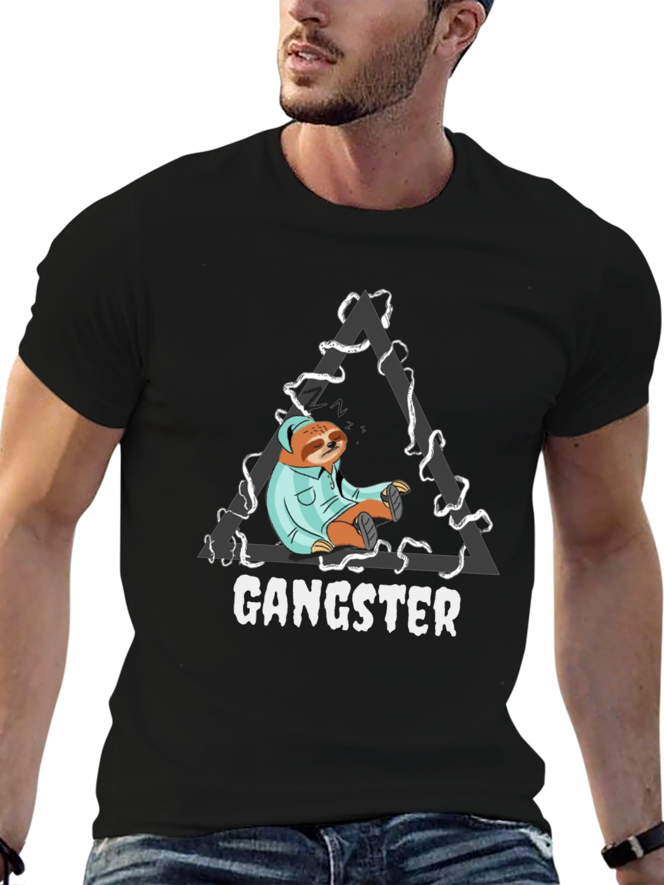 Gangster Sloth T-Shirt - Cool Graphic Tee