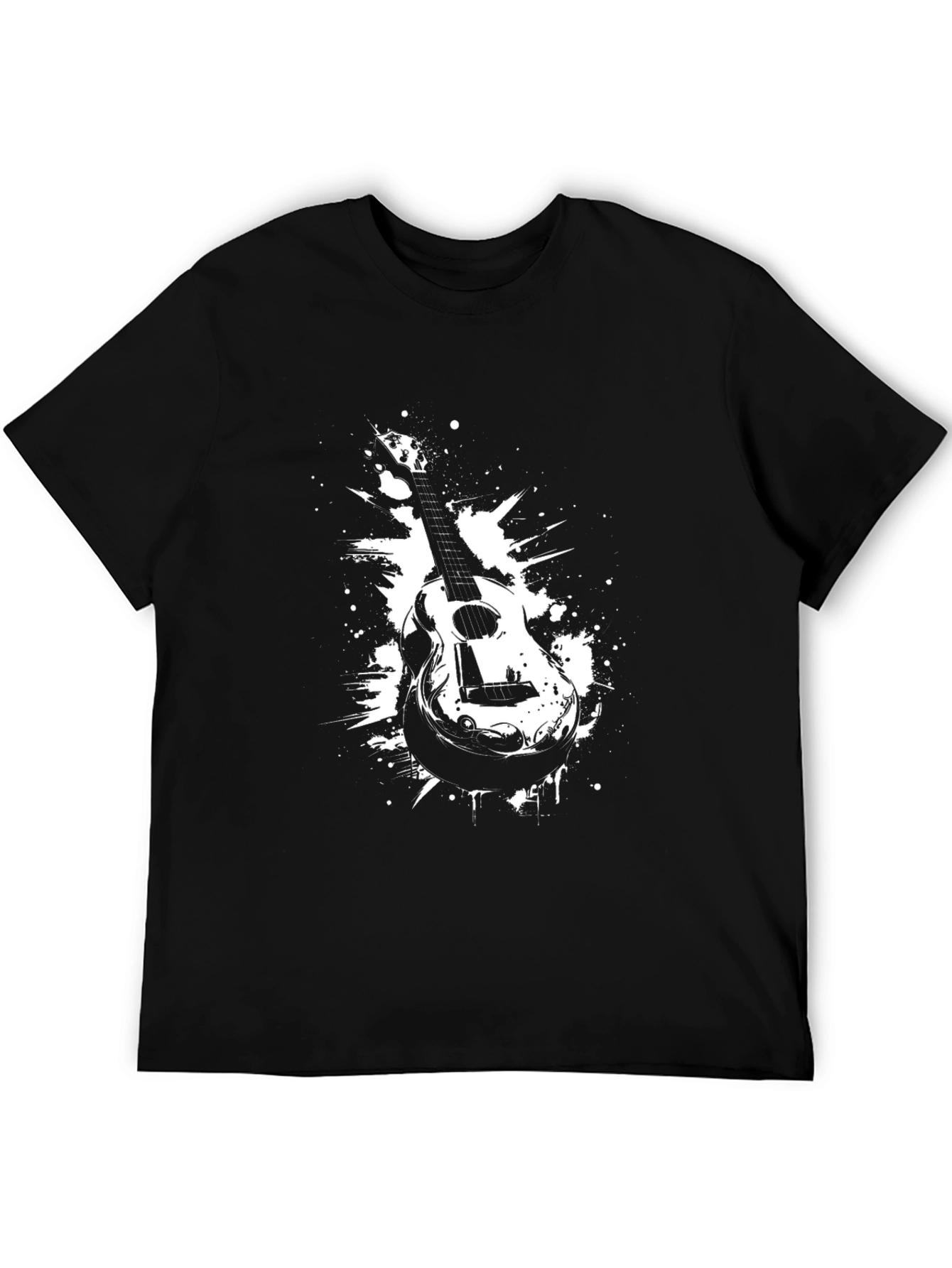 Guitar Graphic Black T-Shirt