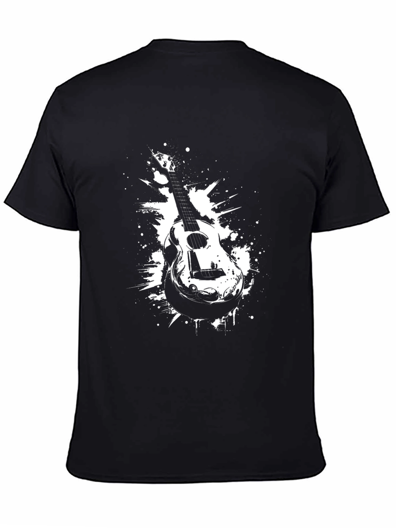 Guitar Graphic Black T-Shirt