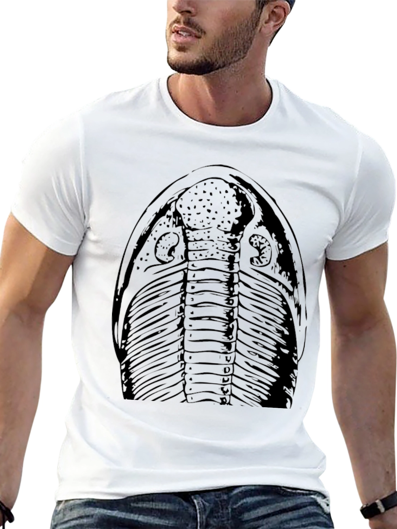 Trilobite Graphic Tee - Black Cotton T-Shirt