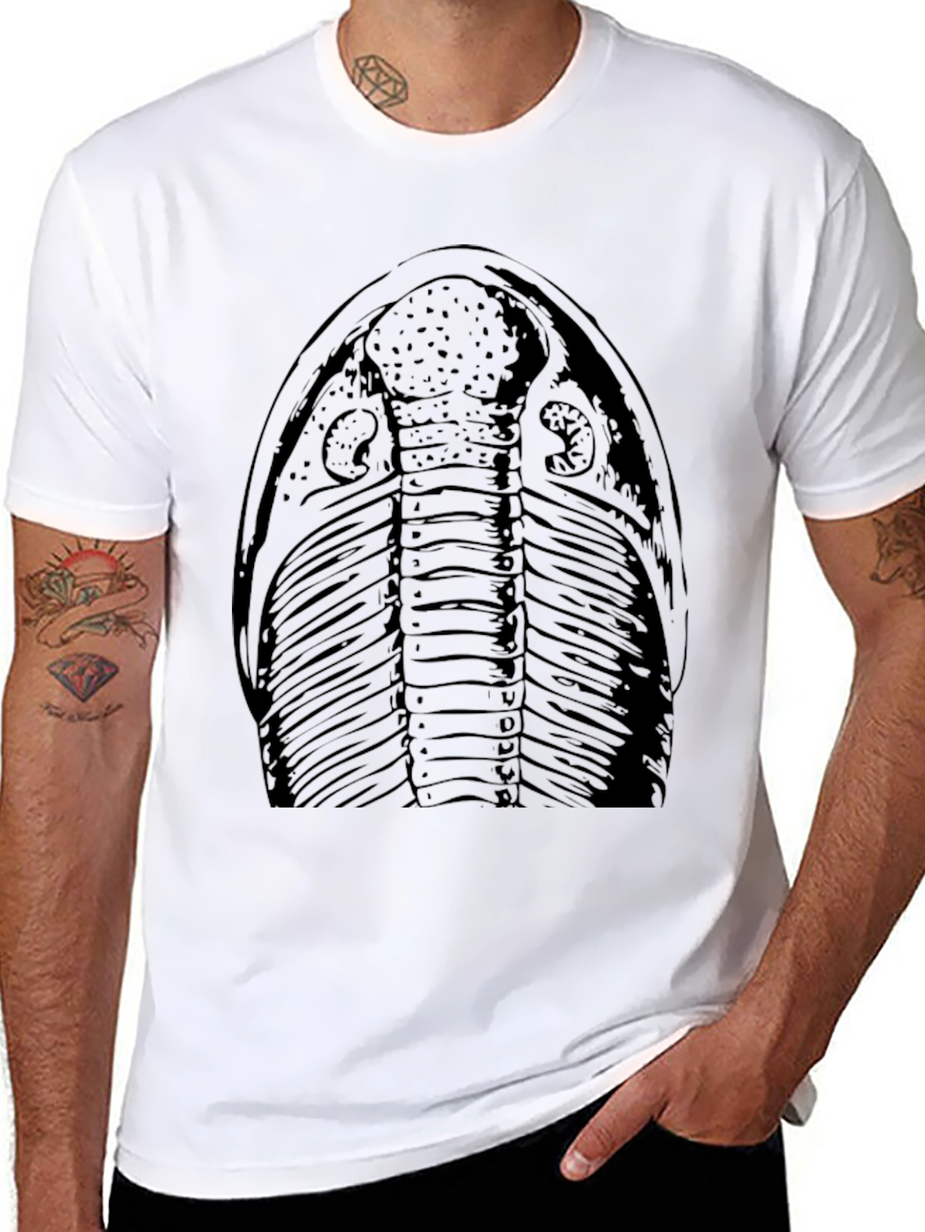 Trilobite Graphic Tee - Black Cotton T-Shirt