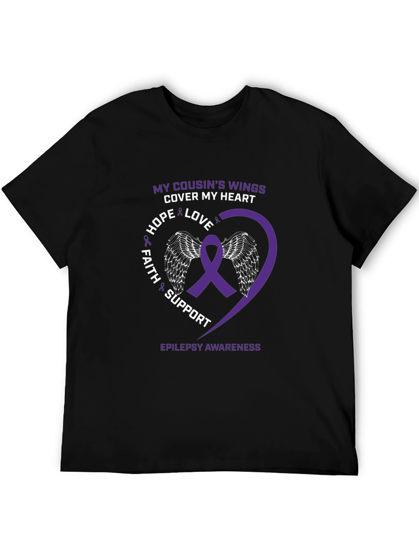 Epilepsy Awareness T-Shirt - My Cousins Wings