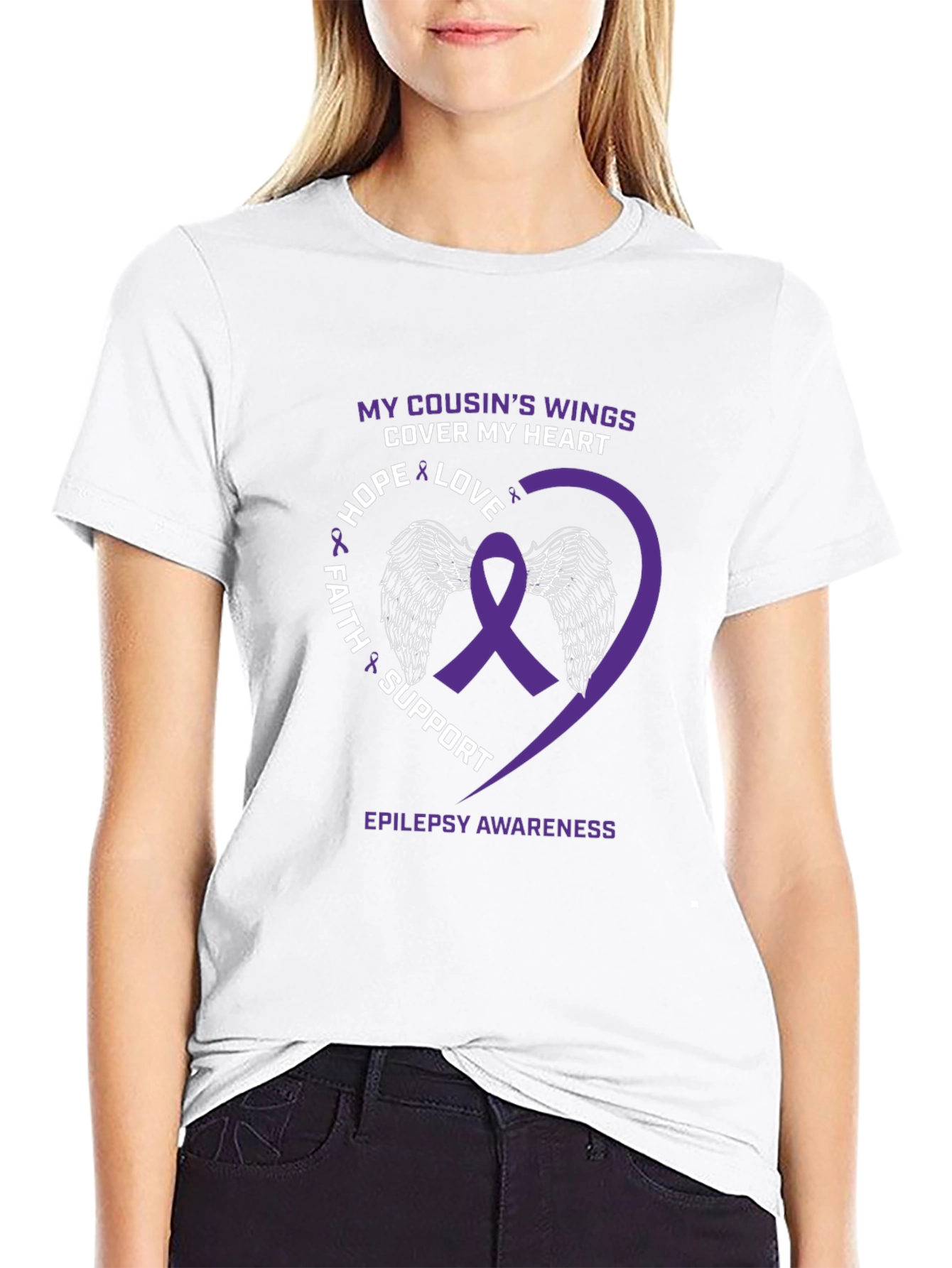 Epilepsy Awareness T-Shirt - My Cousins Wings