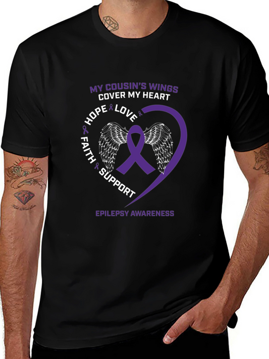 Epilepsy Awareness T-Shirt - My Cousins Wings