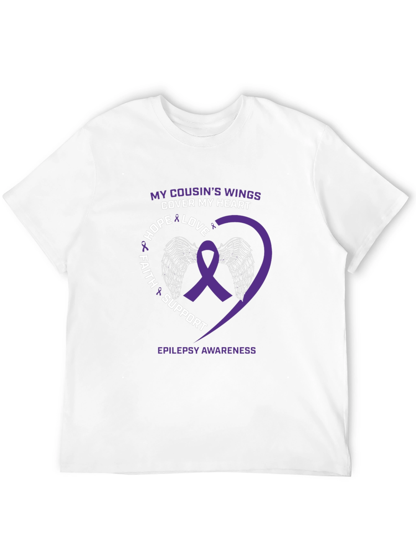 Epilepsy Awareness T-Shirt - My Cousins Wings
