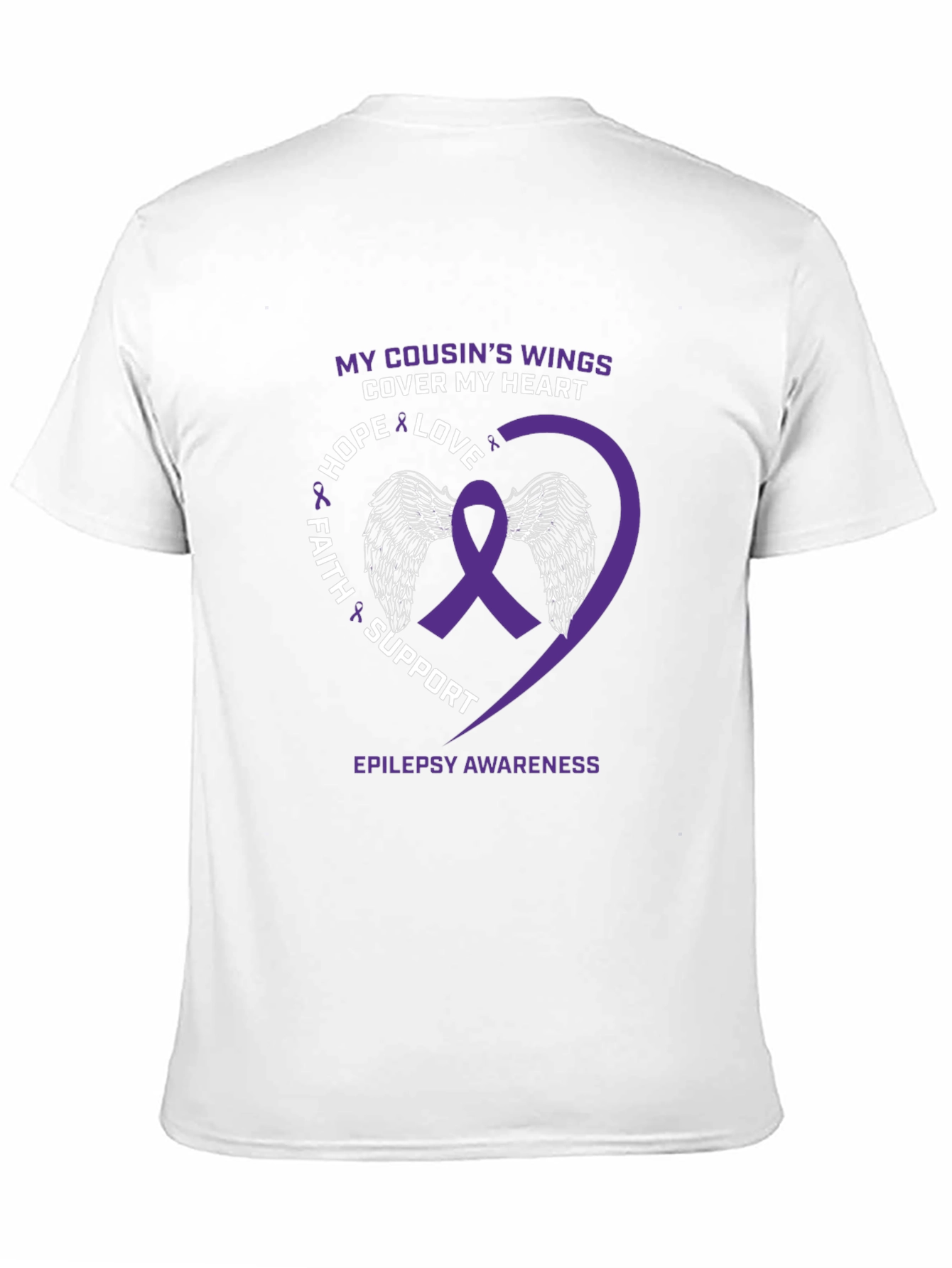 Epilepsy Awareness T-Shirt - My Cousins Wings