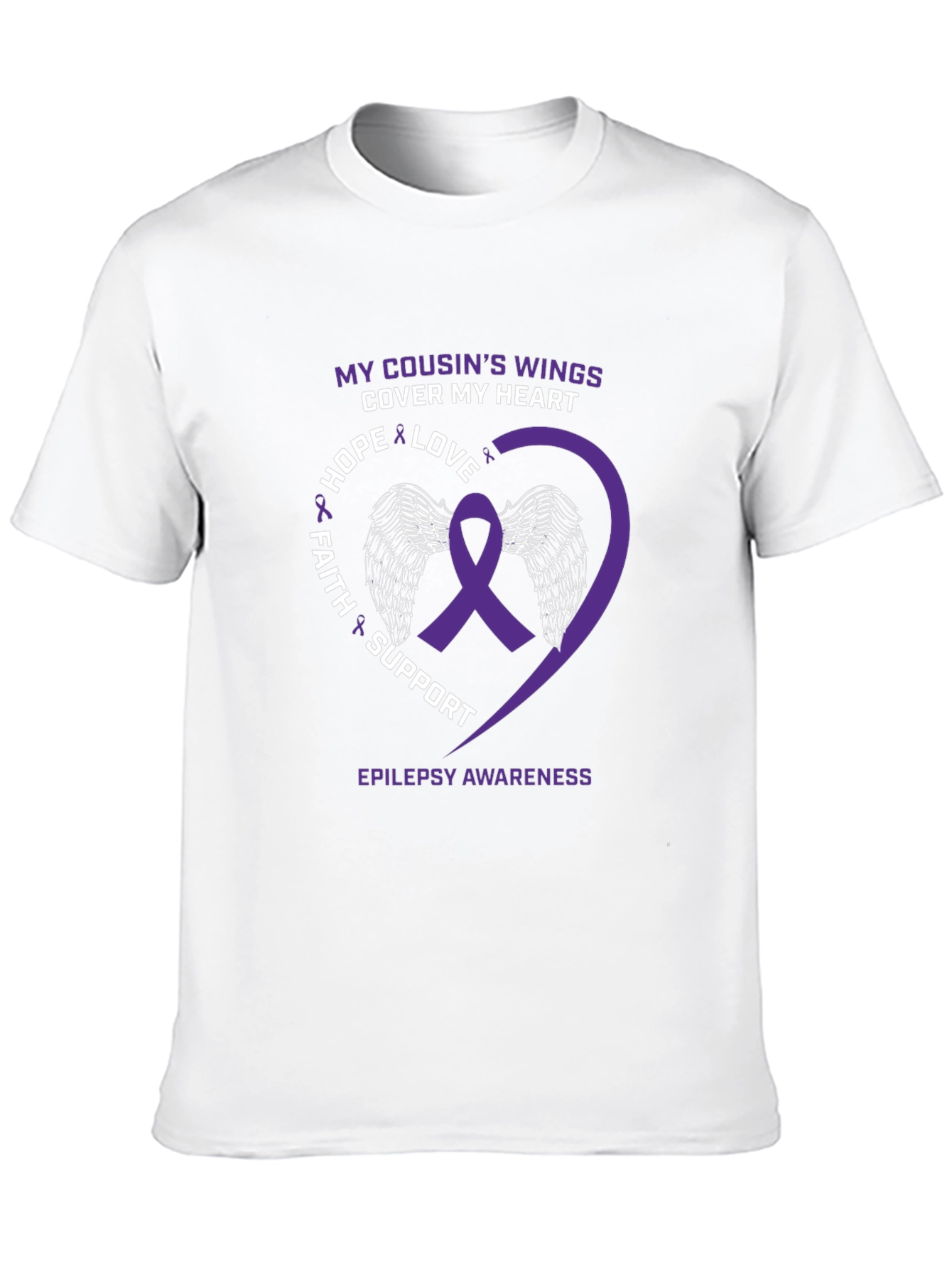 Epilepsy Awareness T-Shirt - My Cousins Wings