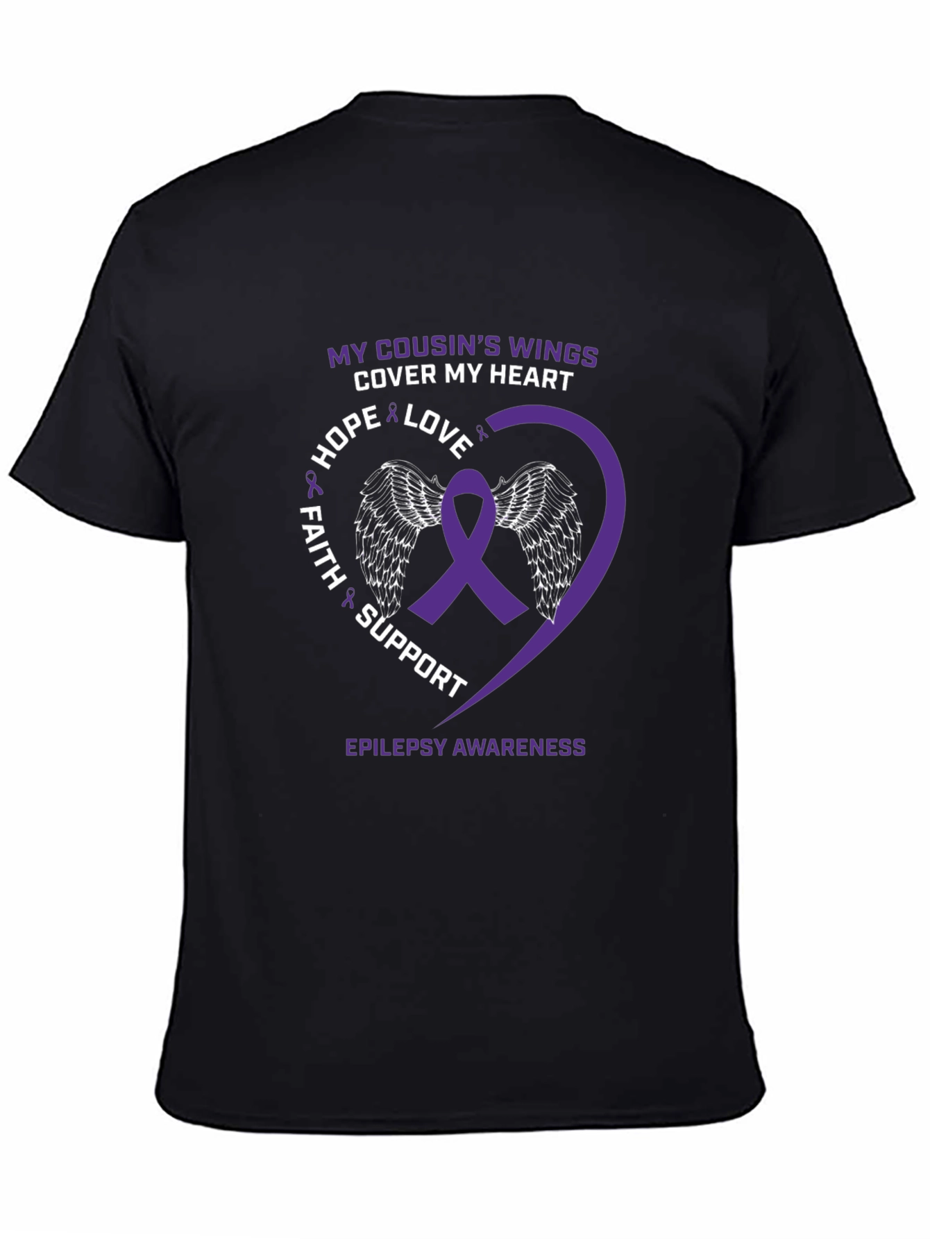 Epilepsy Awareness T-Shirt - My Cousins Wings