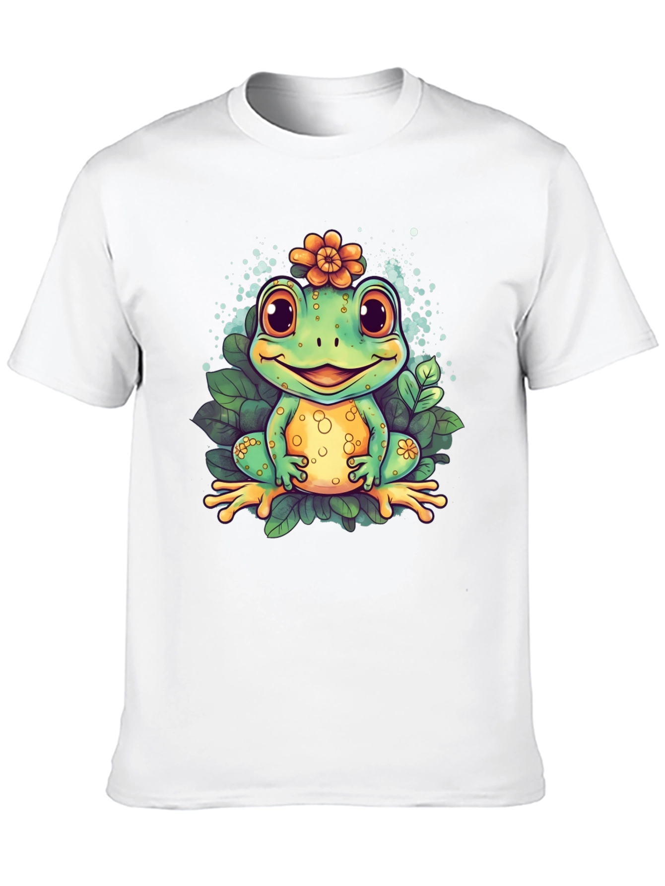 Cute Frog Graphic T-Shirt - Mens Black Tee