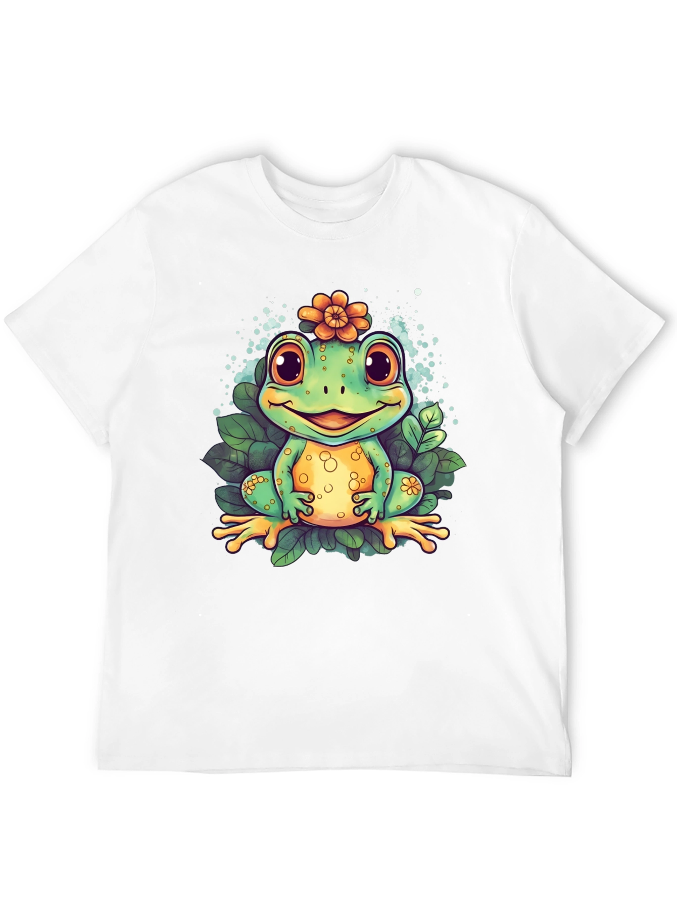 Cute Frog Graphic T-Shirt - Mens Black Tee