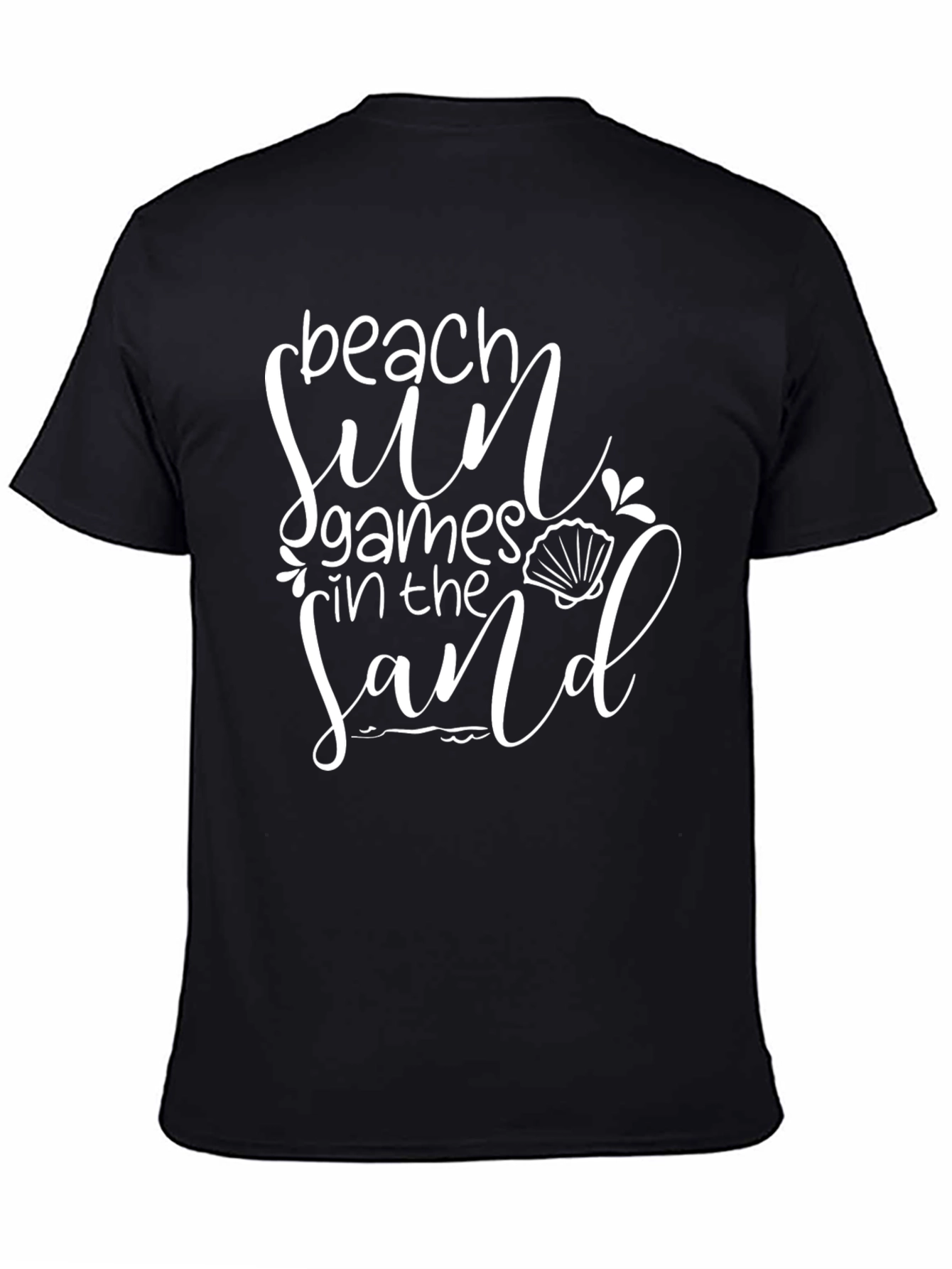 Beach Sun Games in the Sand Black T-Shirt