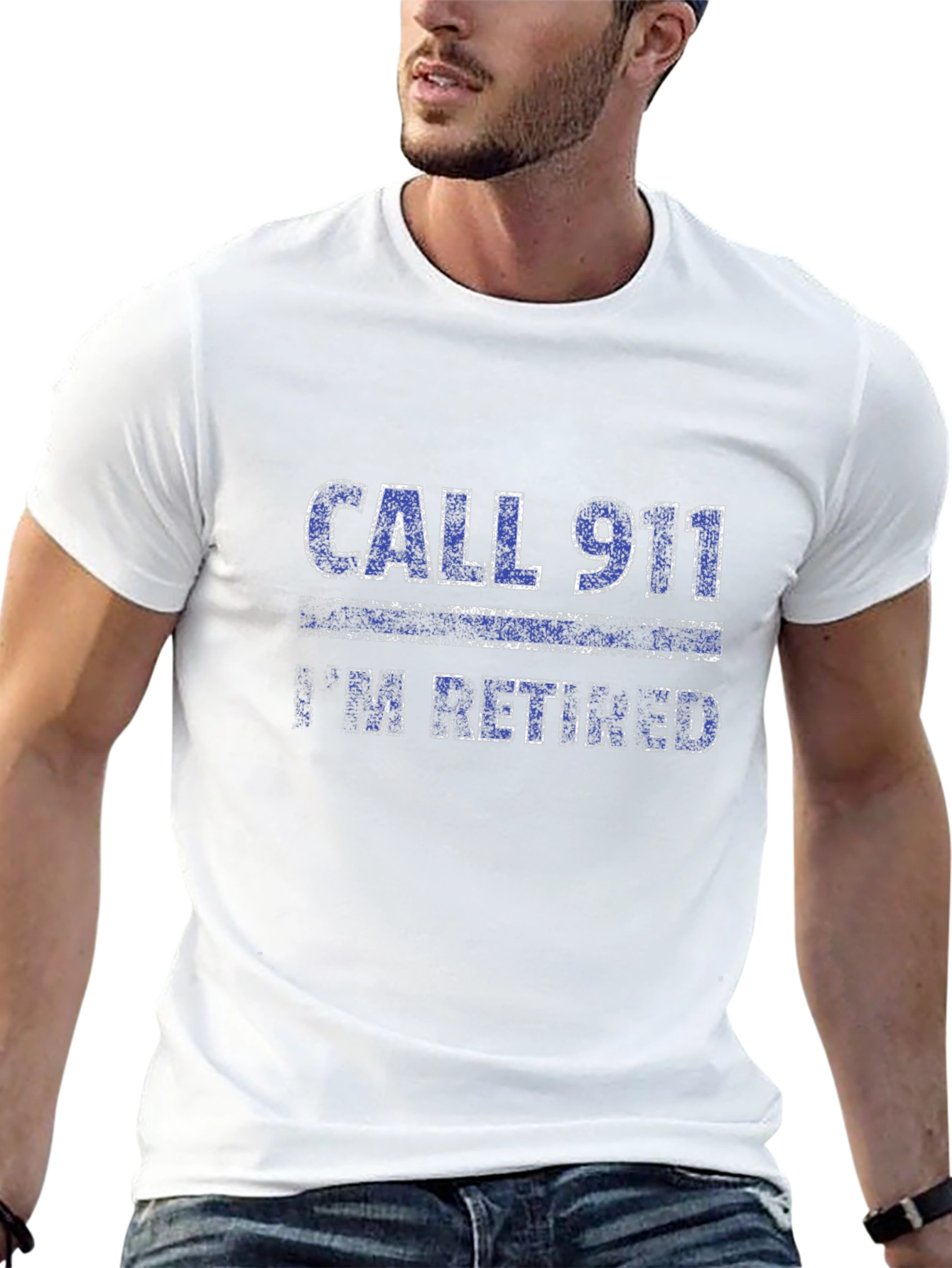 Retired Call 911 Graphic Tee - Black