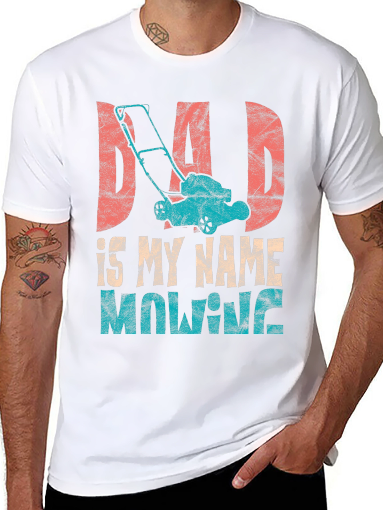 Dad Mowing Shirt - Lawn Care Fathers Day Tee