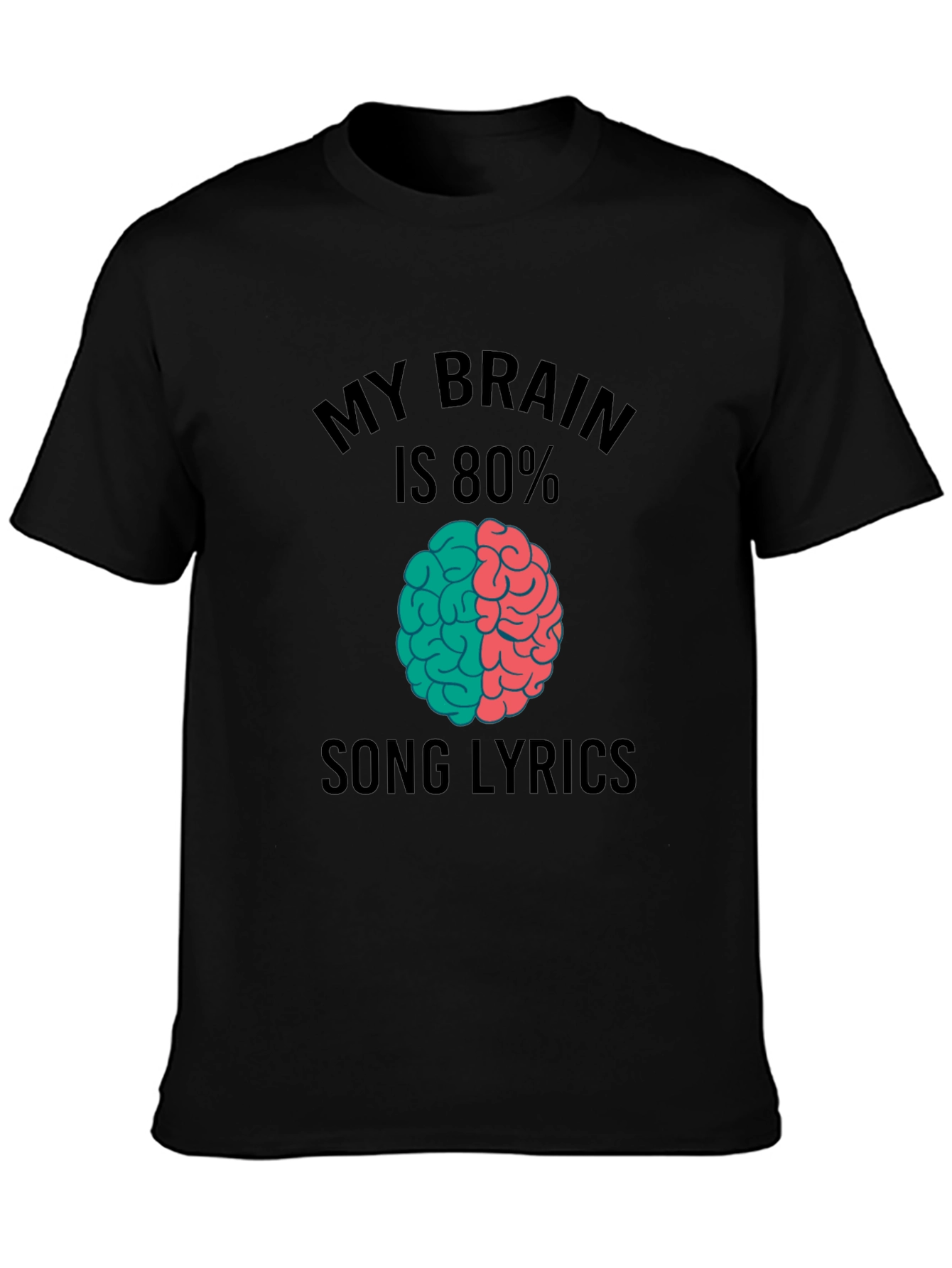 Song Lyrics Brain T-Shirt - Music Lover Tee