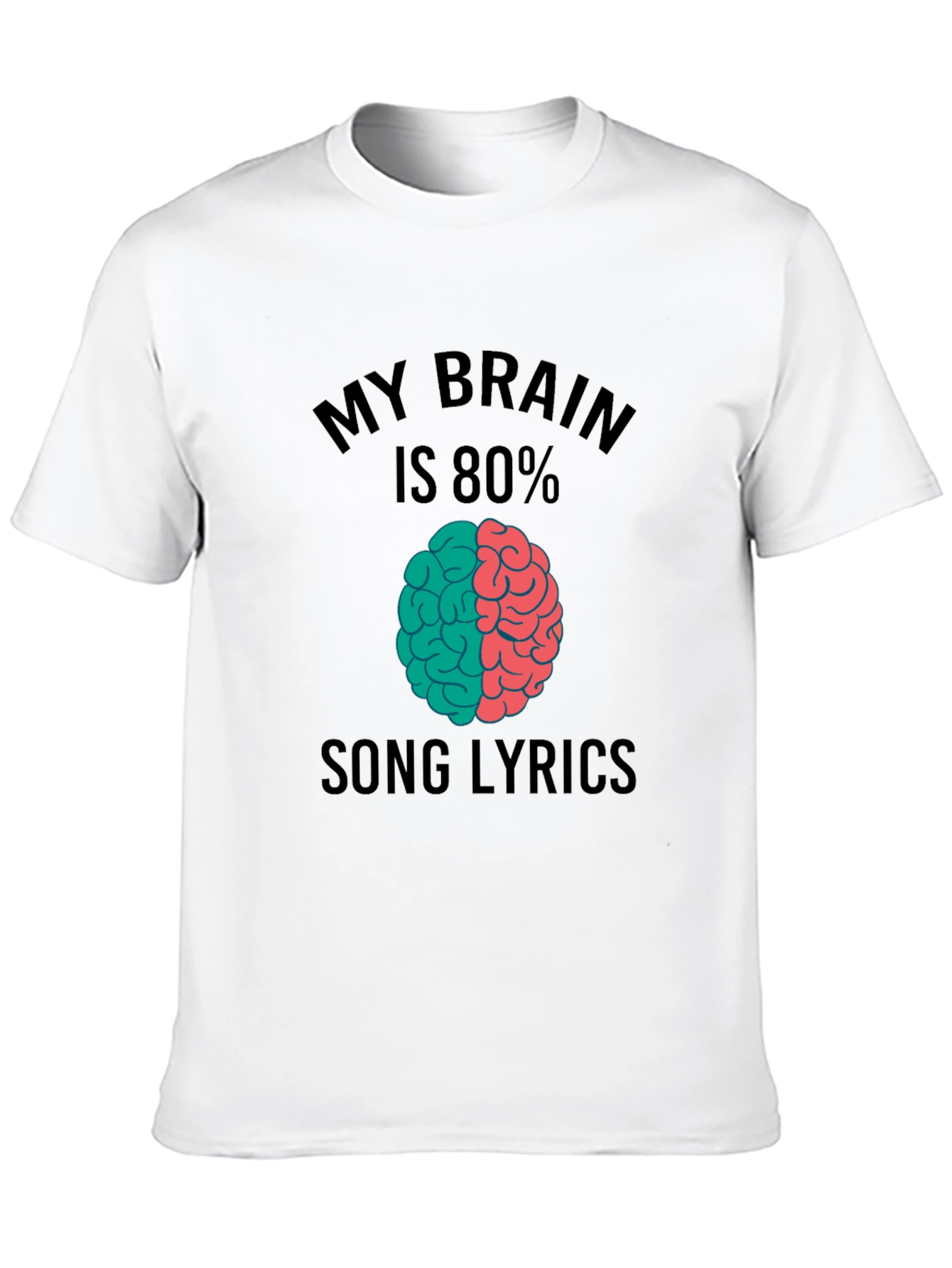 Song Lyrics Brain T-Shirt - Music Lover Tee