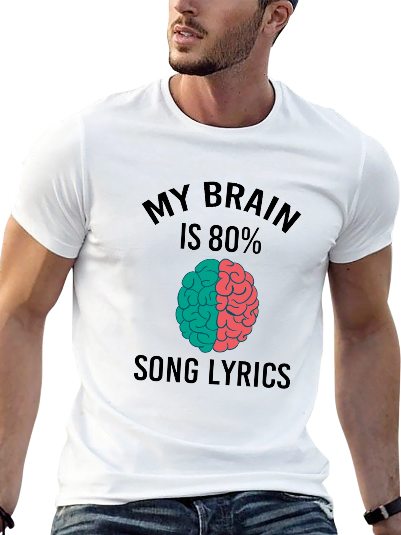 Song Lyrics Brain T-Shirt - Music Lover Tee