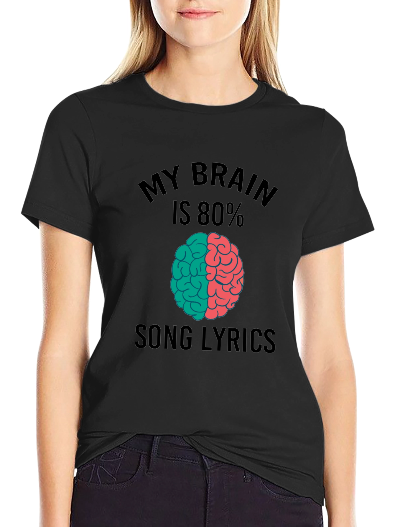 Song Lyrics Brain T-Shirt - Music Lover Tee