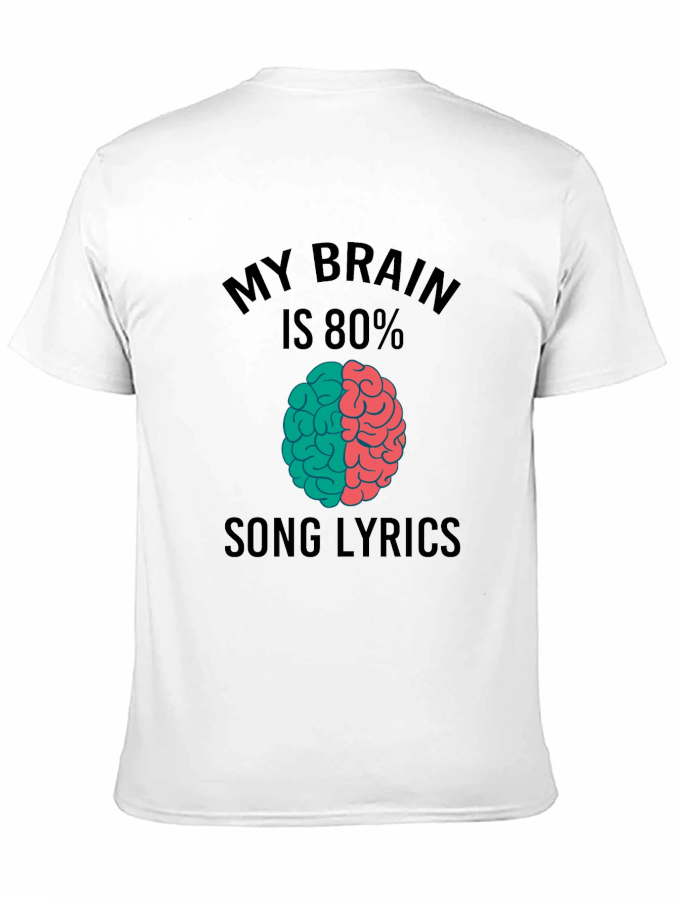 Song Lyrics Brain T-Shirt - Music Lover Tee