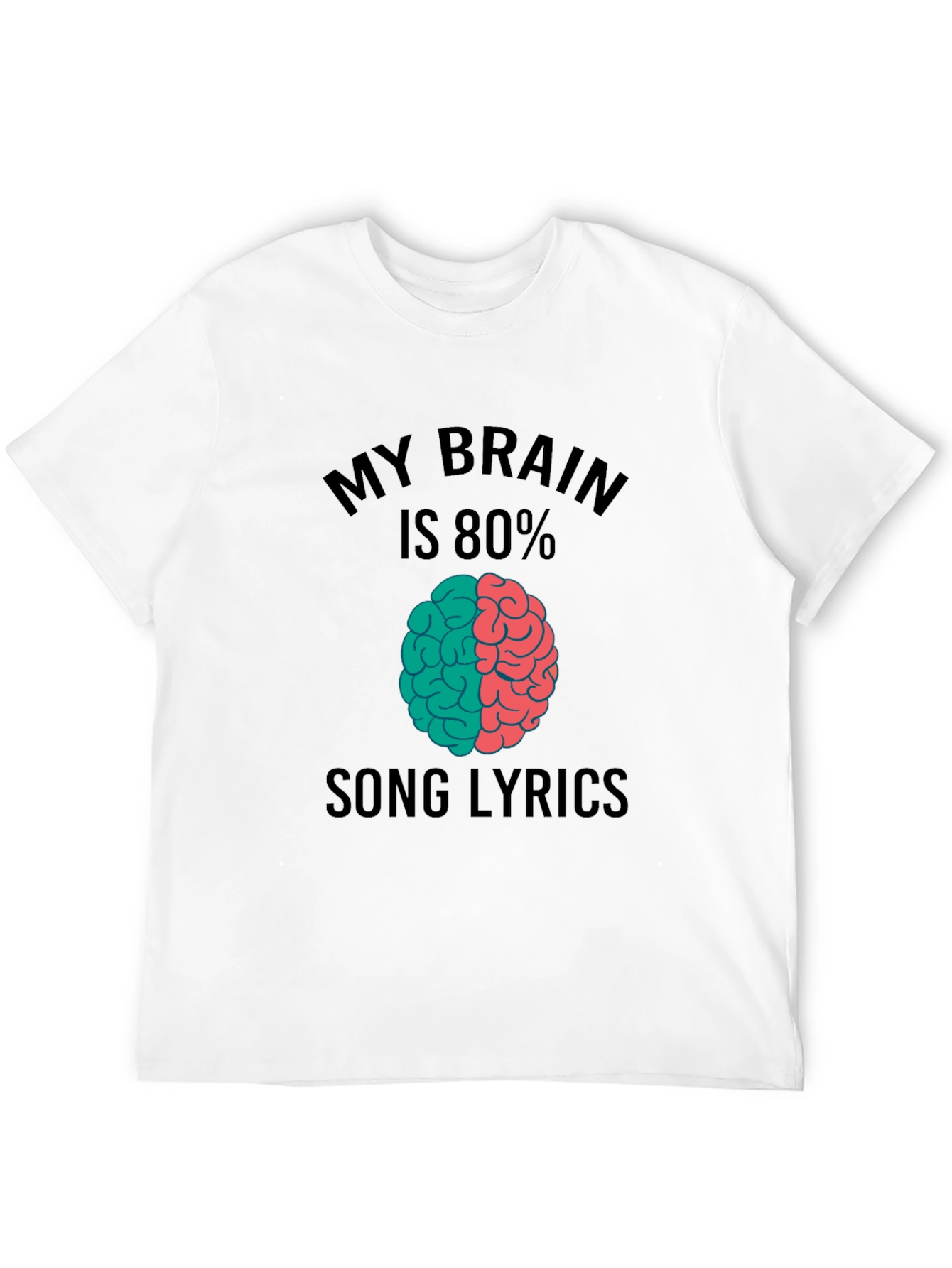 Song Lyrics Brain T-Shirt - Music Lover Tee