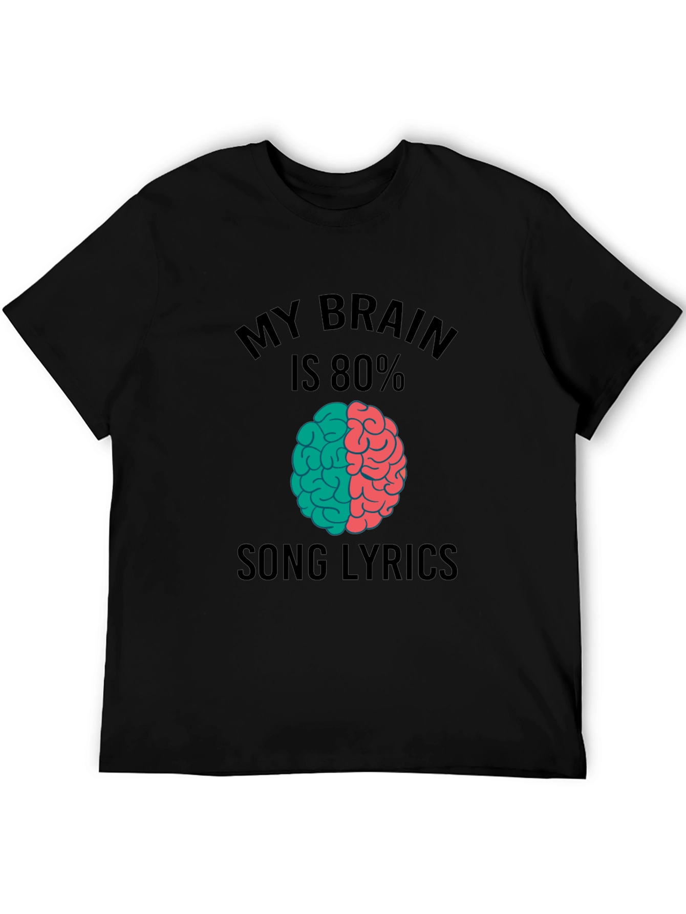 Song Lyrics Brain T-Shirt - Music Lover Tee