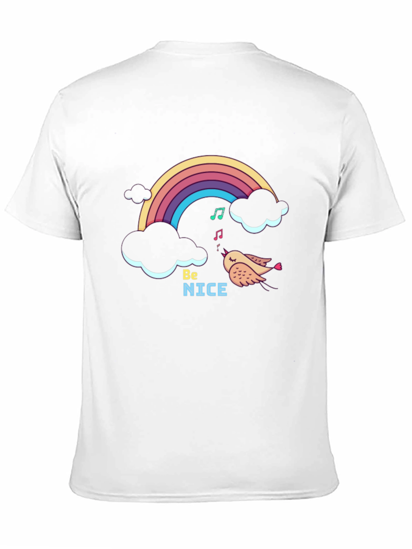 Be Nice Rainbow Graphic T-Shirt