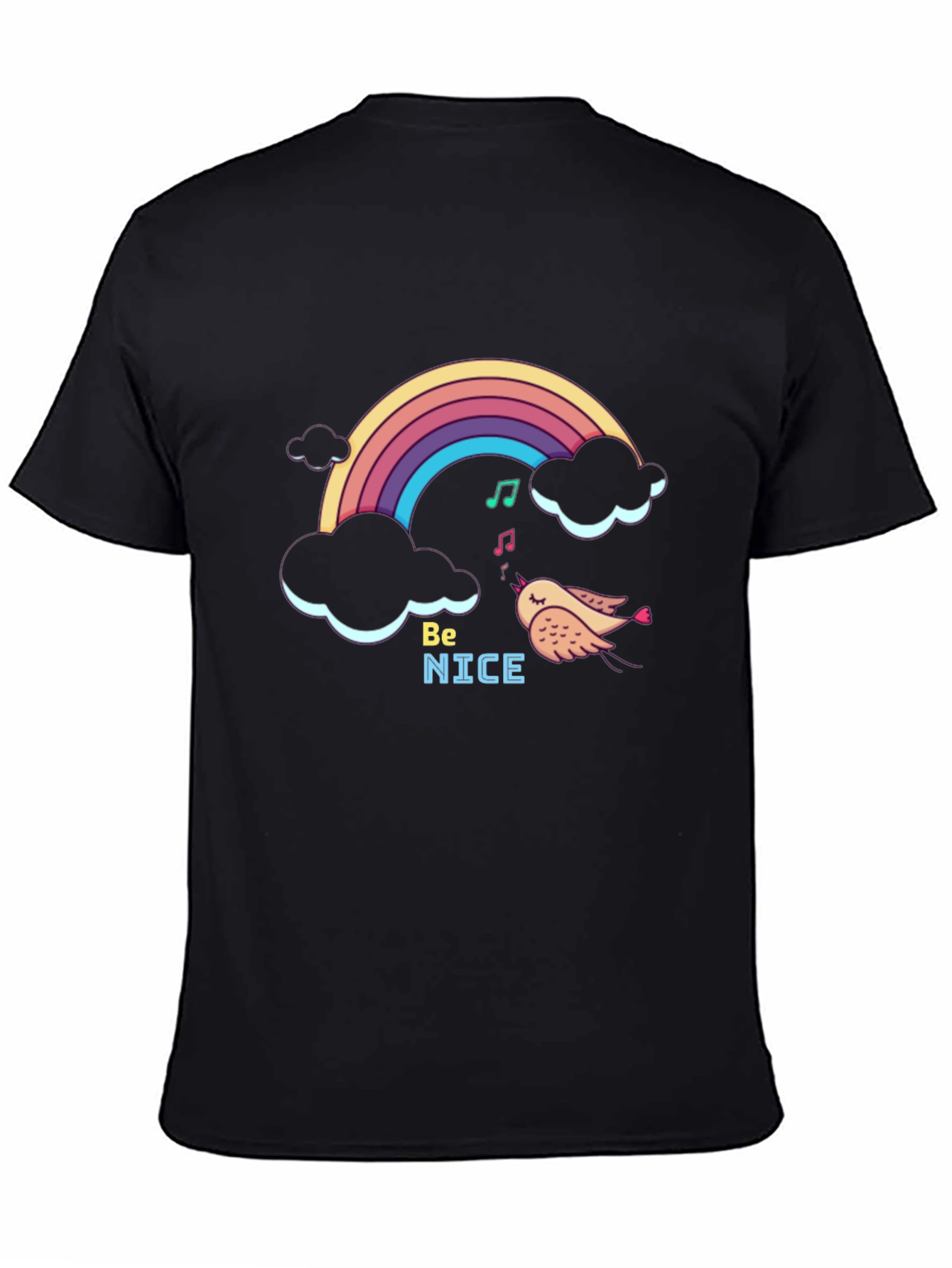 Be Nice Rainbow Graphic T-Shirt