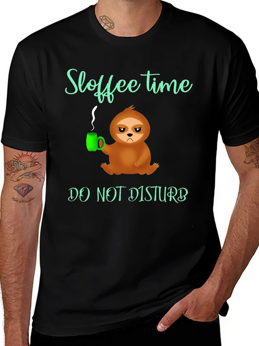 Sloffee Time Sloth Graphic Tee - Do Not Disturb