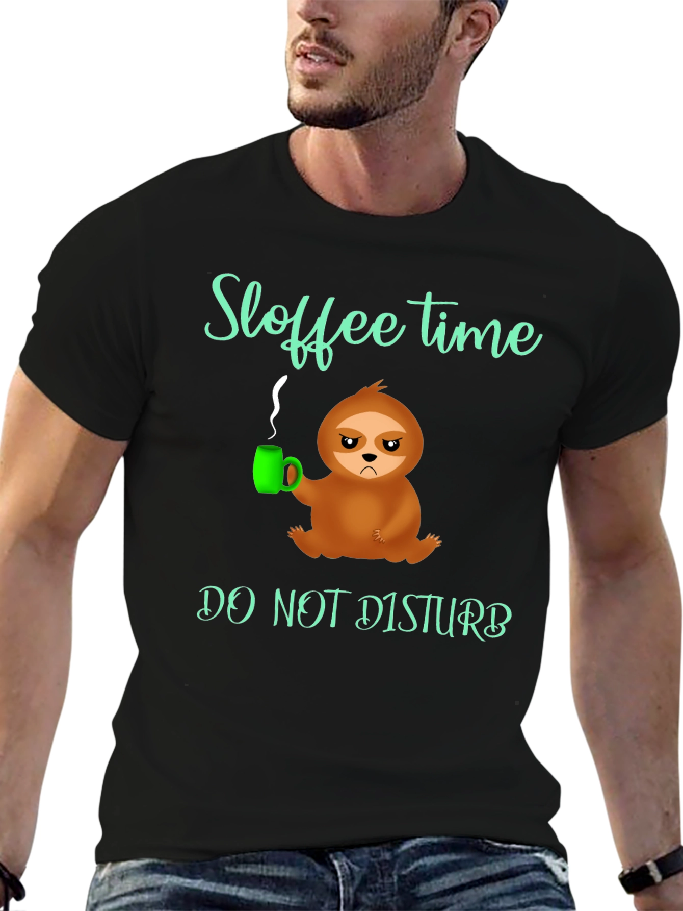 Sloffee Time Sloth Graphic Tee - Do Not Disturb