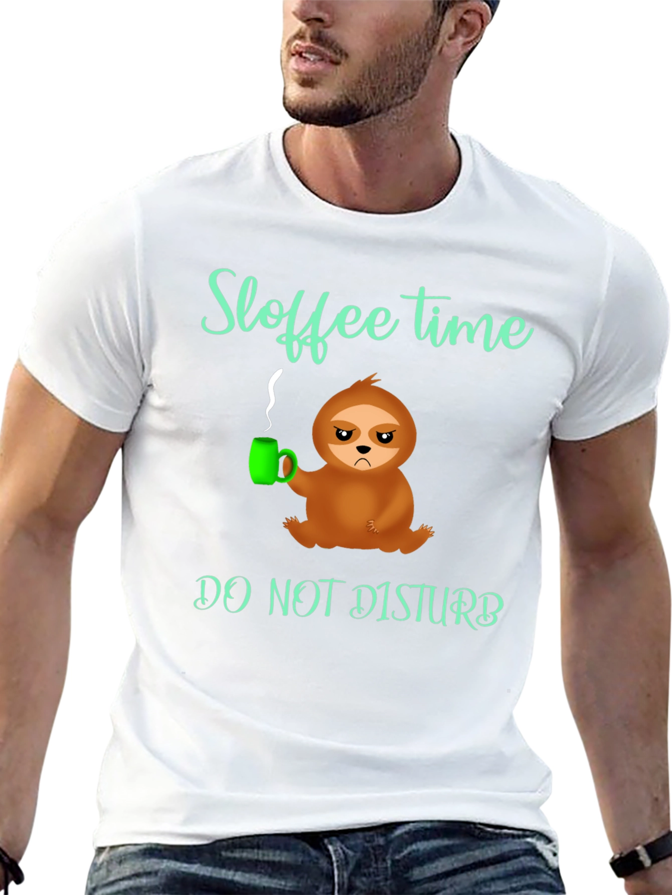 Sloffee Time Sloth Graphic Tee - Do Not Disturb