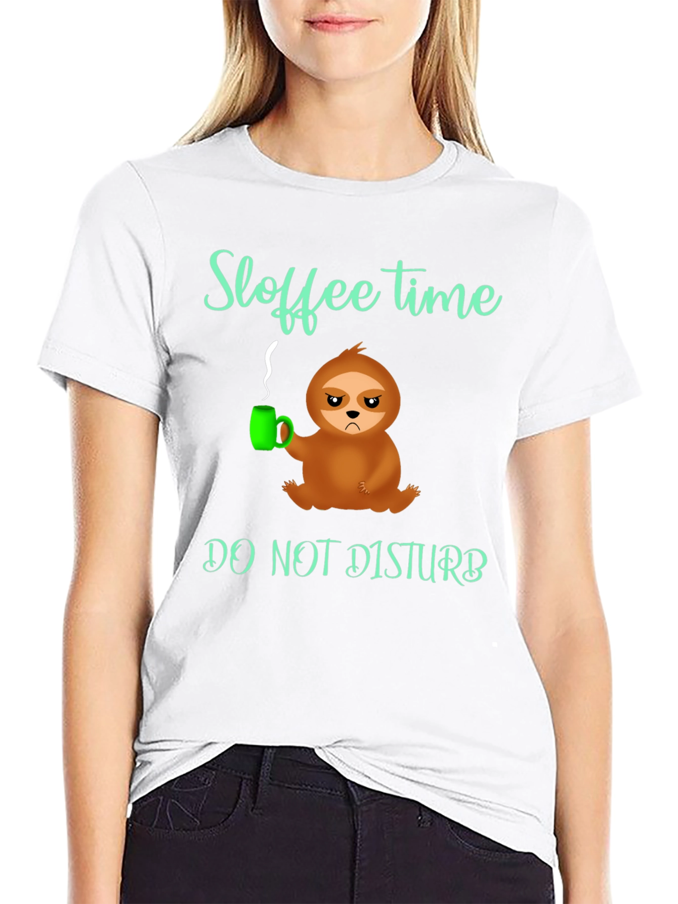 Sloffee Time Sloth Graphic Tee - Do Not Disturb