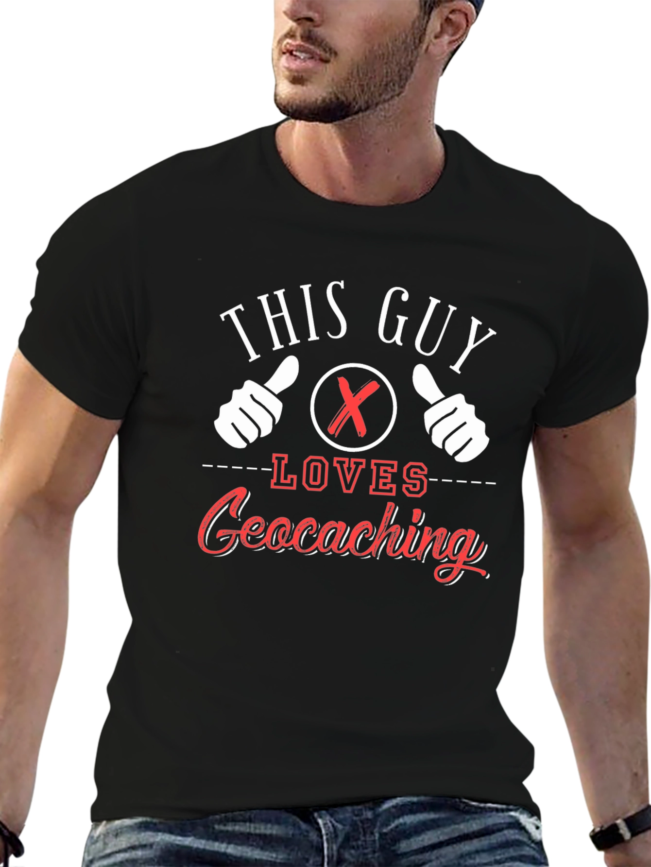 This Guy Loves Geocaching T-Shirt - Novelty Design